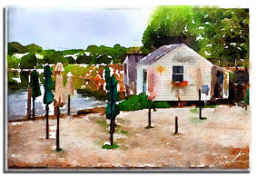 The Oyster Shack - digital watercolor