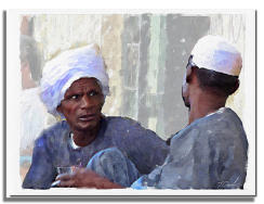 The Conversation  - digital watercolor