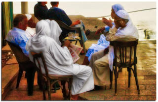 Egyptian In White Satin